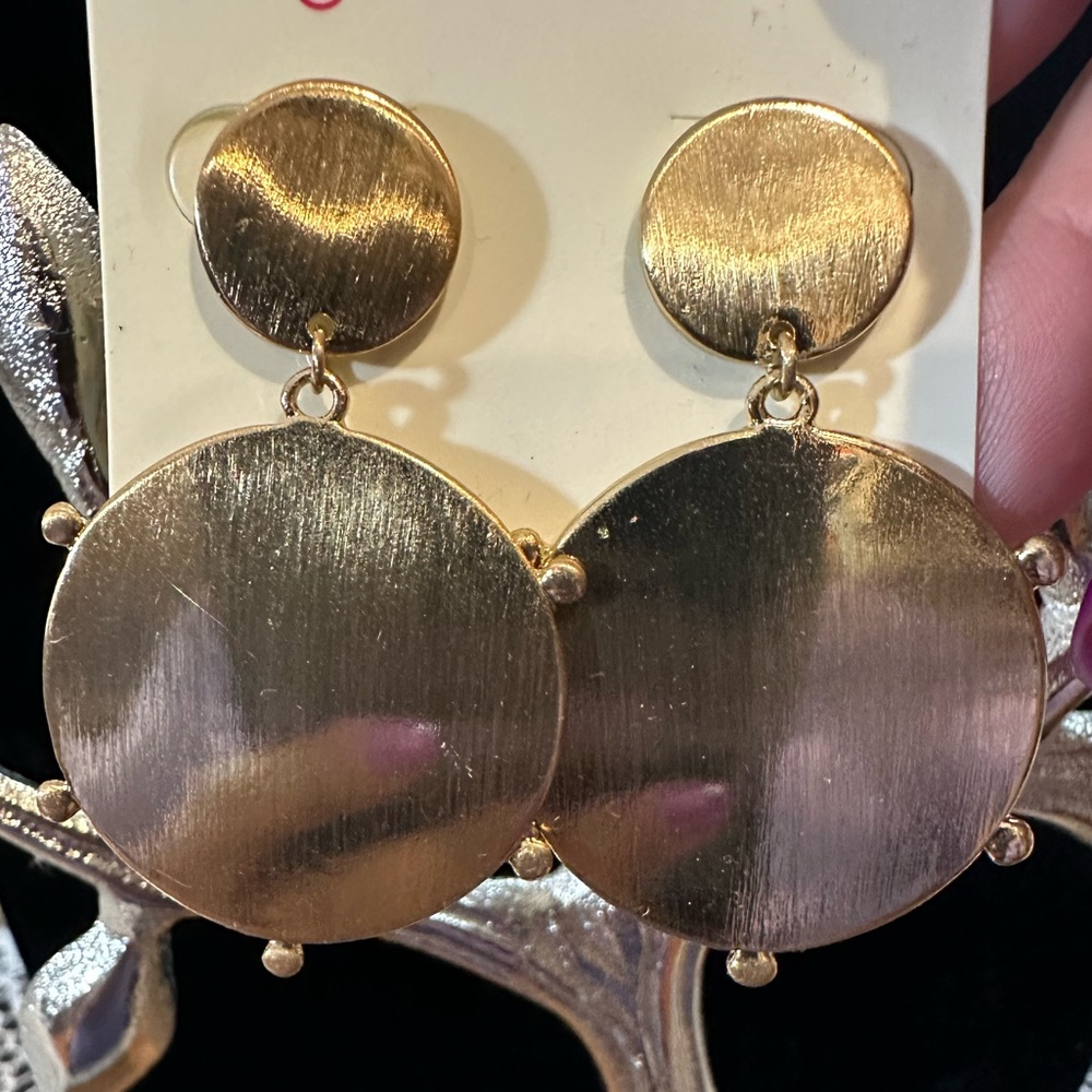 Vintage style statement circle brushed earrings 8 pairs!